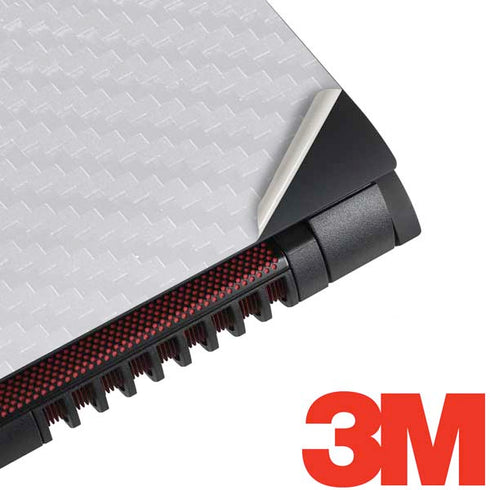 White Carbon Fiber Specialty Texture Material Dell Inspiron Skin